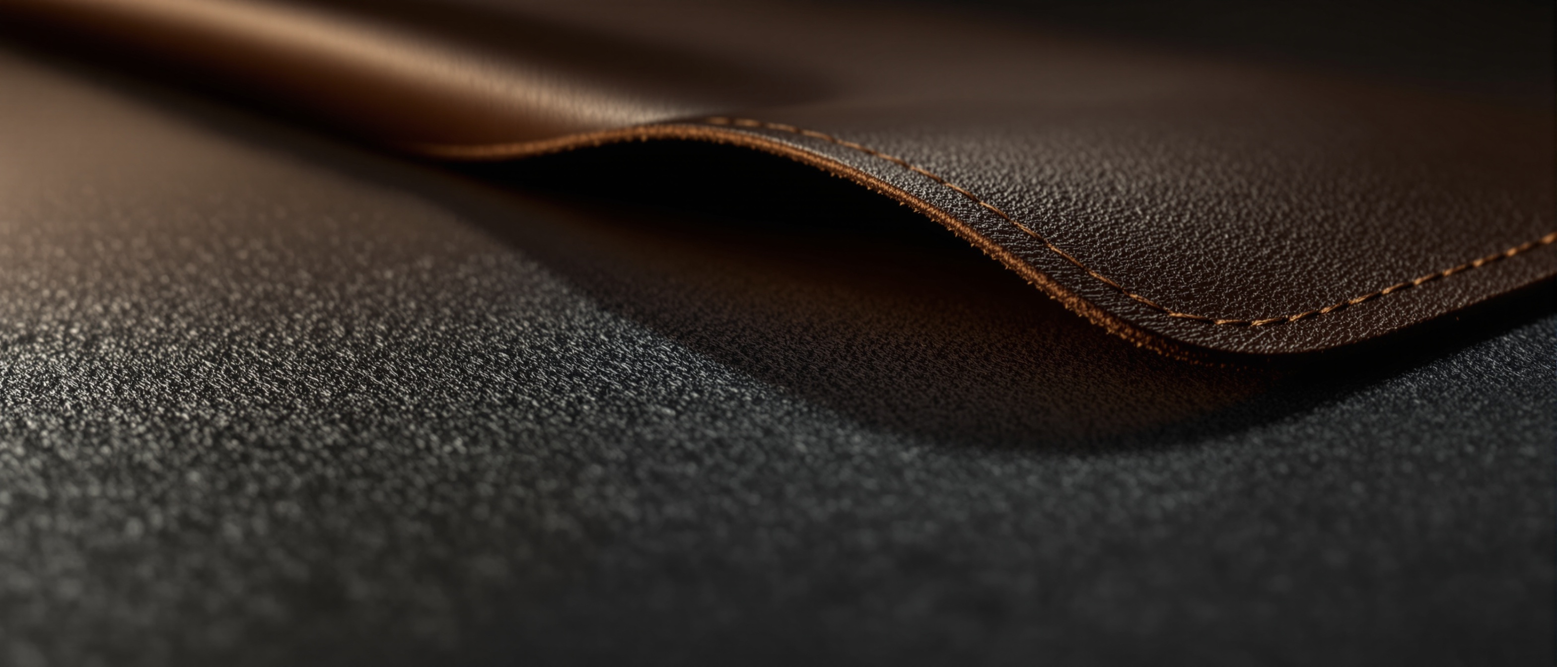 Hand-finished Italian calf leather under raking light — the surface that ages into patina