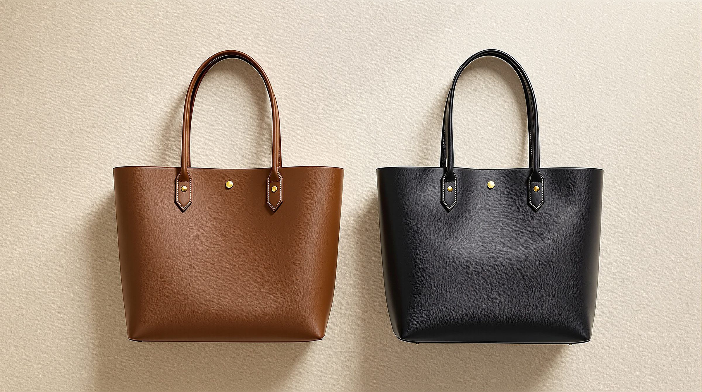 The Lungo in chocolate Italian Buttero leather alongside the editorial register Strathberry is known for — structured east-west top-handle silhouette in full-grain leather.